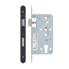 Din Euro Sashlock- Backset 60mm - 2 Pc Forend - Radius - PCB - Powder Coated Black