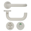 19mm Lift to Lock Tubular Return to Door Lever set -Push On Rose - Grade 304