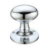 Oval Mortice Knob Furniture  62.5mm Rose dia.