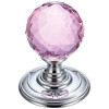 Glass Ball Mortice Knob - Facetted 55mm
