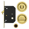 Sliding Door Lock Set - Suitable for 35-45mm Thick Doors - PVD Satin Brass