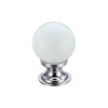 Glass Ball Cabinet Knob - Plain 25mm