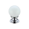 Glass Ball Cabinet Knob - Plain 30mm