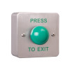 SS Steel Plate, Green Dome Steel Button c/w Kobo Back Box - "Press to Exit"