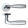 Corvus Lever on Round Rose - Polished Chrome