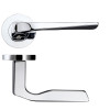 Lyra Lever on Round Rose - Polished Chrome