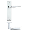 Lyra Lever Latch On Backplate - 190x42mm - Polished Chrome