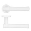 Zoo Hardware Aldo Lever On Round Rose - Powder Coat White