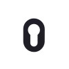 Euro Profile Escutcheon - Rosso Mini - 50 x 32 x 3