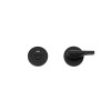 Accessible Turn & Indicator Release - Round Rose - Powder Coated Black