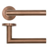 Lugano Lever on Round Rose - PVD Satin Bronze
