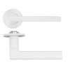 Zoo Hardware Varese Lever on Slim Rose - Powder Coat White