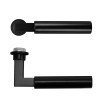 Zoo Hardware Garda Lever on Round Mini Rose - PVD Black