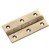 Solid drawn brass butt hinge - 75 x 41 x 2mm