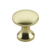 Round Cabinet knob 24.2mm Dia. Brushed Gold Finish