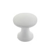 Round Cabinet knob 24.2mm Dia. Matt White Finish