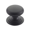 Round Cabinet knob 37mm Dia. Matt Black Finish