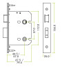 Bathroom Lock 2.5" - 57mm c/c