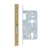 Din Euro Deadlock- Backset 55mm - 2 Pc Forend - Square - PVDSB - Satin Brass Effect