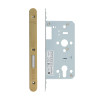 Din Euro Deadlock- Backset 55mm - 2 Pc Forend - Radius - PVDSB- Satin Brass Effect