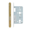 Din Euro Deadlock- Backset 60mm - 2 Pc Forend - Radius - PVDSB- Satin Brass Effect