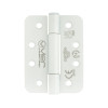 Grade 14 Concealed Bearing Hinge Radius - 102 x 76 x 3mm - Powder Coated White
