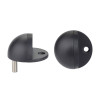 Door Stop Floor Mounted - Oval - Powder Coated Matt Black