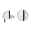 Door Stop Floor Mounted - Oval - Powder Coated Matt White
