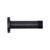 Door Stop - Cylinder - 70mm Projection With Rose - Powder Coated Black