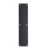 Finger Plate - Blank (Rounded Corner) 75mm x 350mm - Powder Coated Matt Black