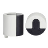 Door Stop Floor Mounted - Round - Powder Coated Matt White