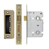 Mortice Bathroom Lock, 64mm - 57mm Centres, Square, Florentine Bronze Finish