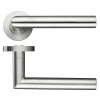 19mm Mitred Lever - Push On Rose - Grade 304