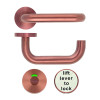 19mm Lift to Lock Tubular Return to Door Lever set -Push On Rose - Grade 304