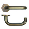 19mm Tubular Lever on Round Rose 52mm x 8mm Push-on Rose - BS EN 1906 Grade 3 - Grade 201