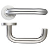 19mm Return to Door Lever - Push On Rose - 52mm Rose - Grade 201