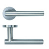 19mm Straight T-Bar Lever on Round Rose 52mm x 8mm Push-on Rose - BS EN 1906 Grade 3 - Grade 201