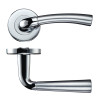 Zoo Hardware Stanza Girona Lever push-on Rose - Satin Chrome / Polished Chrome