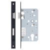 Mortice Escape Sashlock - 72mm Centres, 60mm Backset - Square Forend, Powder Coated Black Finish