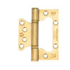 Zoo Hardware Grade 11 Flush Interleaf Hinge - PVD Satin Brass