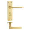 Leon lever on bathroom backplate