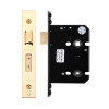 Bathroom Lock - 76mm C/W PVD Forend and Strike
